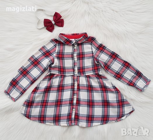 Детска карирана рокля H&M 9-12 месеца