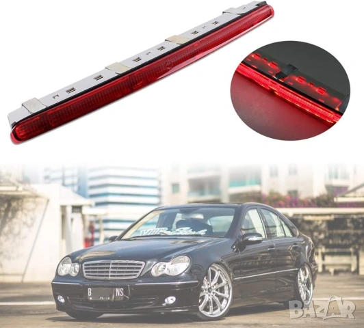 Заден стоп за Mercedes C W203, C180, C200, C220, червен, LED, задна светлина, среден стоп, багажник