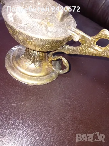 Старинна  масленна  лампа, снимка 2 - Антикварни и старинни предмети - 47987886