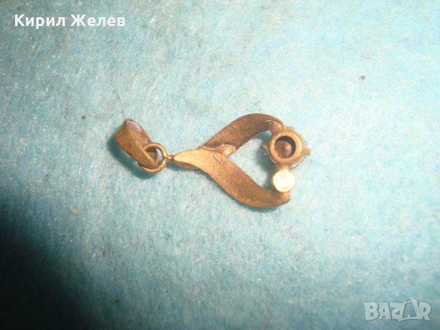 СТАРИННО СКЪПОЦЕННО АРТ ДЕКО БИЖУ БРОНЗ ПОЗЛАТА с ФАСЕТИРАН ГРАНАТ МЕДАЛЬОН ПЕНДАНТ 72101, снимка 9 - Антикварни и старинни предмети - 35653791