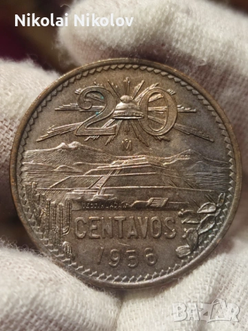 20 центаво (цента) 1956 г. Мексоко - месинг
