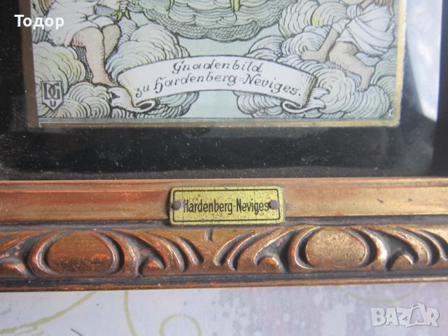 Стара картина икона Дева Мария Невигес 19 век, снимка 3 - Картини - 37669466