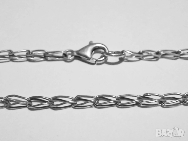 Сребърен синджир със специална плетка , снимка 2 - Колиета, медальони, синджири - 52817485