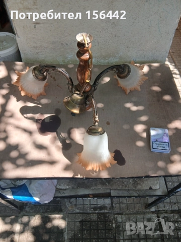 Полюлеи тройка кована мед.Винтидж., снимка 5 - Антикварни и старинни предмети - 51602734