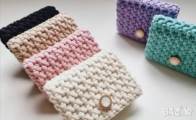 Плетена малка чантичка цвят по избор на клиента   , снимка 12 - Чанти - 51172495