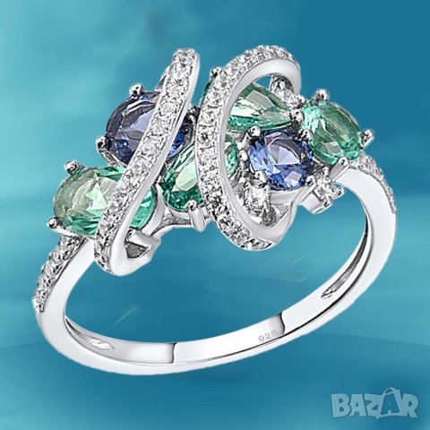 Дамски пръстен с циркони, снимка 4 - Пръстени - 39052795