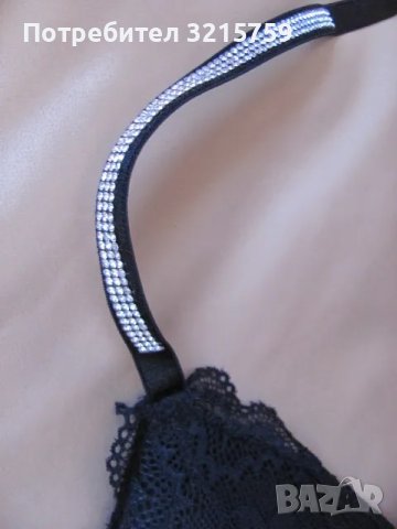 Нов к-т сутиен и бикини VICTORIA'S SECRET ,р-р.80/М, черни, снимка 8 - Бельо - 49139615