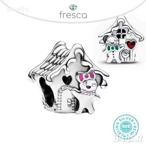 Коледни талисмани Fresca по модел тип Пандора Pandora с печати S 925 Christmas Collection, снимка 7 - Гривни - 48278831
