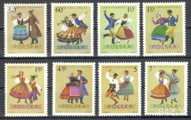 Полша, 1969 г. - пълна серия чисти марки, носии, 2*5