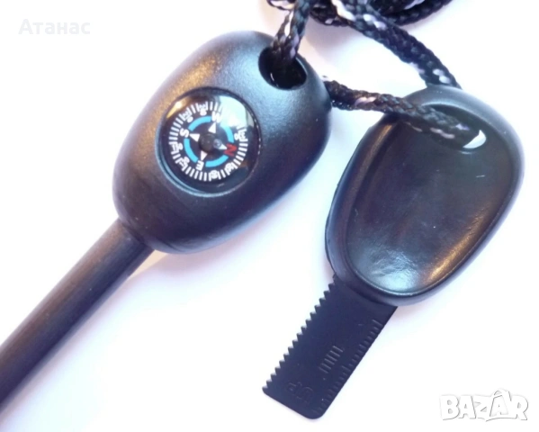 3-в-1 Комбо за оцеляване: магнезиева запалка, компас и свирка, снимка 3 - Палатки - 53427942