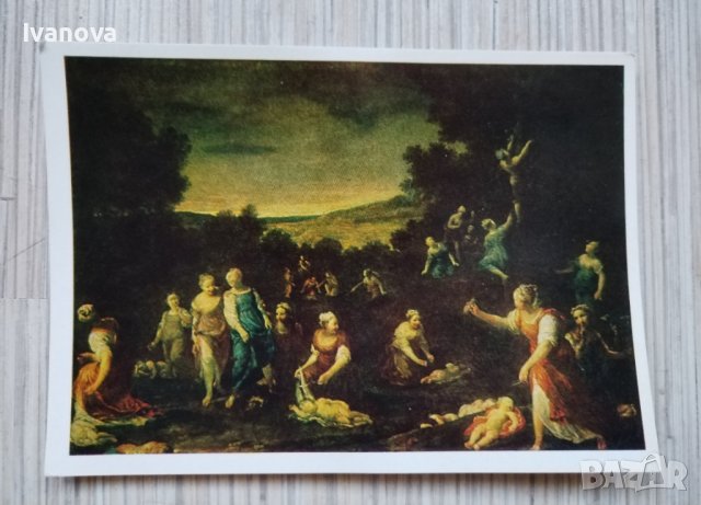 Колекционерски руски картички - картини живопис, снимка 2 - Колекции - 38184384