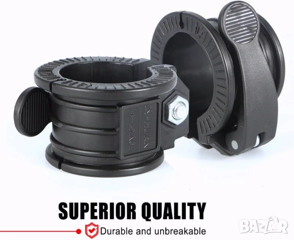 Нови качествени обезопасителни скоби/втулки за дъмбел/лост ф50, Регулируеми, снимка 3 - Фитнес уреди - 50587208