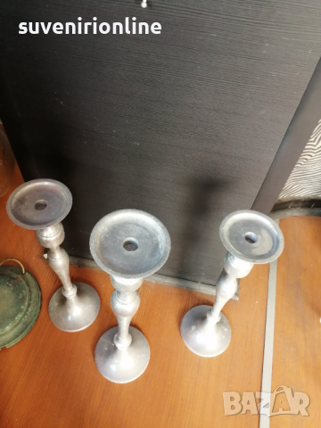 Тройка старинни свещници 