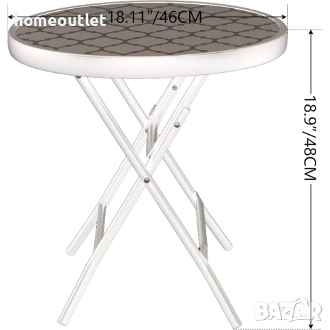 ПРОМОЦИЯ Сгъваема маса с кръгла форма в компактен размер PHIVILLA PV-311-PC, снимка 6 - Градински мебели, декорация  - 50695835