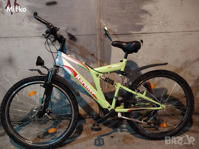 26 цола алуминиев велосипед с 21 скорости усилени капли амортисьори предни и задни като нов , снимка 3 - Велосипеди - 53276399