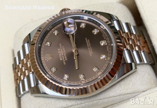 Rolex Datejust 41 Gold/Steel (ORIGINAL) Chocolate Diamond Dial Jubilee - Ref: 126331, снимка 10 - Мъжки - 37453210