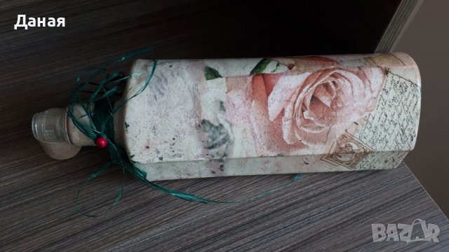 Керамични вази и бутилка декупаж - 10 лв , снимка 2 - Декорация за дома - 33114676