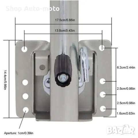 Опорно колело Automat, За ремарке, С планка, До 450кг, снимка 4 - Аксесоари и консумативи - 49895010
