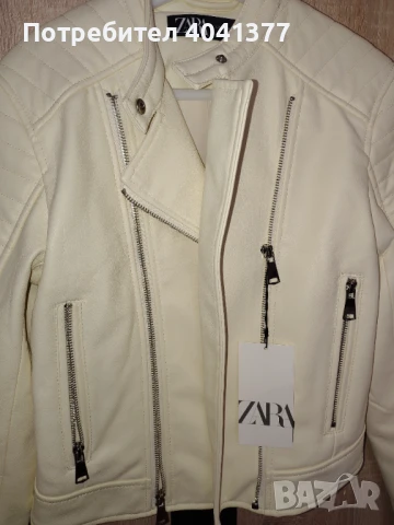 Кожено яке Zara ново , снимка 3 - Якета - 51305569