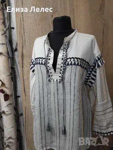 Max Mara Weekend ленена блуза размер М, снимка 2 - Блузи с дълъг ръкав и пуловери - 49701578