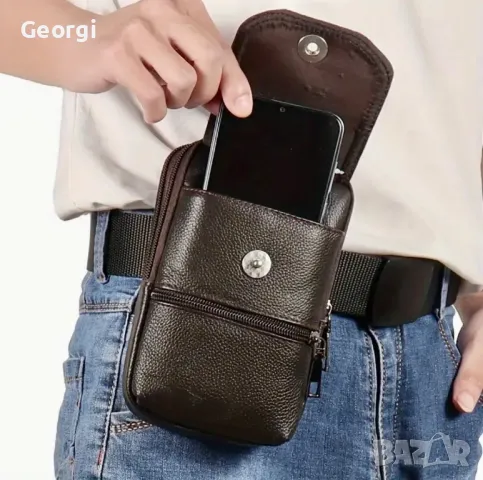 Малки, Компактни, Дисплей чантички - Черна естествена кожа / многофункционални, снимка 4 - Чанти - 49634313