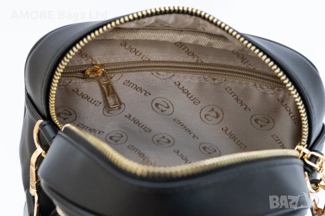 Ежедневна дамска чанта AMORE Elisa - Black, снимка 4 - Чанти - 50657779