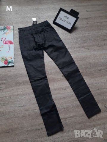 Нов чер кожен панталон на намаление, снимка 3 - Панталони - 28239461