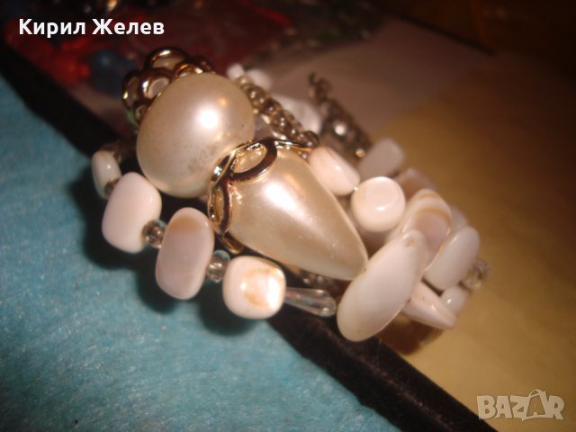 МОДЕРНА АРТ СЕДЕФЕНА с МЪНИСТА ЛЯТНА ГРИВНА ПЛАЖНО БИЖУ ХЕНД МЕЙД 27128, снимка 7 - Гривни - 35078901