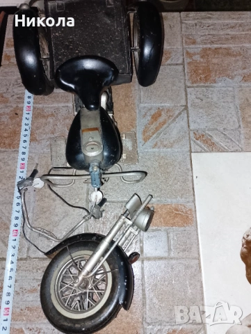 Метален ретро мотор-40см, снимка 5 - Антикварни и старинни предмети - 36321243