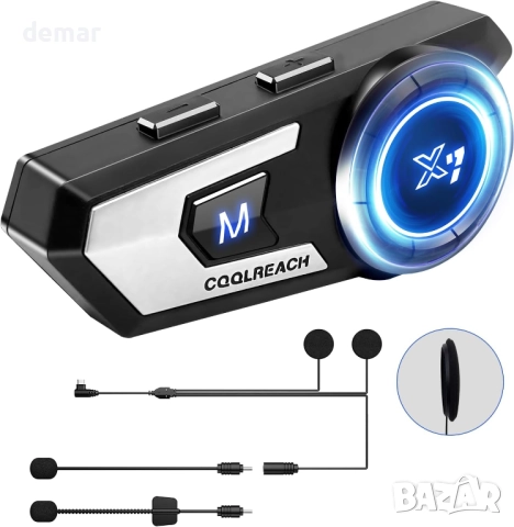 Bluetooth слушалка за мотоциклетна каска, CVC шумопотискане, IP67