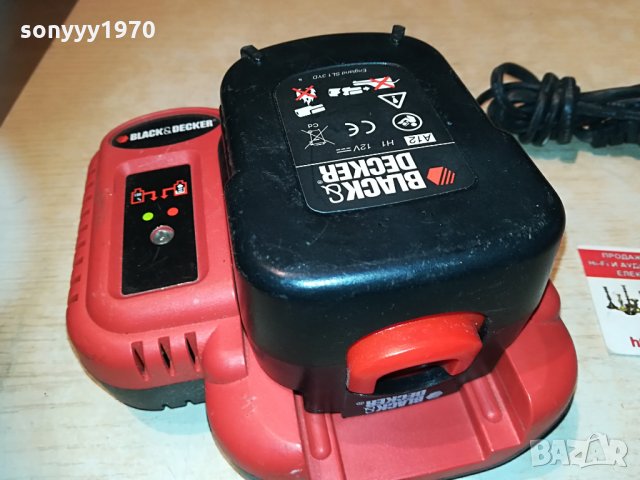 black & decker 12v battery+charger-внос швеицария 1405210934, снимка 2 - Винтоверти - 32870596