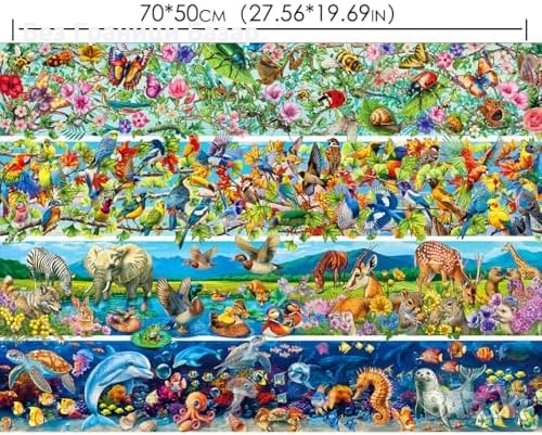 Нов Пъзел 1000 части – природа и животни, подарък за възрастни 70x50 см, снимка 8 - Пъзели - 51738114