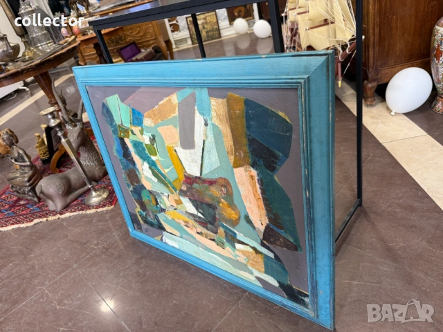 Маслена картина - Димитър Кавръков / абстракция. №7875, снимка 6 - Антикварни и старинни предмети - 53495538