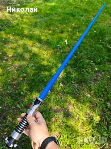 Светлинен меч на Obi Wan Kenobi Lightsaber StarWars Cosplay Comic Con, снимка 10 - Други - 50666793