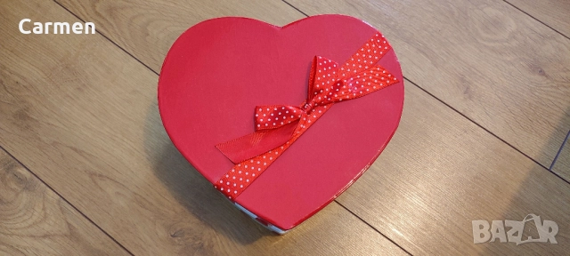 Сърце - Голяма подаръчна кутия с панделка, снимка 12 - Други - 52430389
