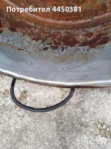 1960 РЕТРО ОГРОМНА ТАВА ЗА ЛЮТЕНИЦА И ТОПЕНЕ НА СВИНСКА МАС