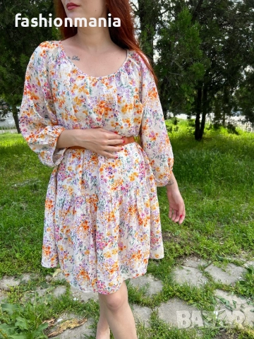 Лятна флорална рокля на H&M, снимка 4 - Рокли - 52105226