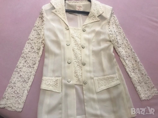 Луксозно сако цвят екрю + подарък още едно сако, снимка 4 - Сака - 53069691