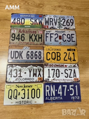 Американски регистрационни  номера  - РЕПЛИКА., снимка 6 - Картини - 38975042