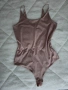 Сатенено боди с тънки презрамки – пепел от рози, снимка 1