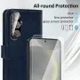 MONASAY калъф-портфейл за за Samsung Galaxy S24 6.2 инча, RFID блокиране, син, снимка 3
