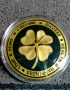  Двустранна монета за късмет с детелина, снимка 1