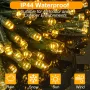 Realky коледни лампички, 41,2 м, 320LED водоустойчиви, с 8 режима, дистанционно, (топло бяло), снимка 6
