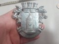 Стар немски герб, крепост, цам, pewter,