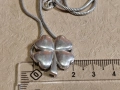 Сребърен синджир с висулка Детелина (379), снимка 3