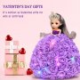 Нова принцеса кукла цвете лилава роза Подарък жена Свети Валентин 8 март 