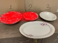 Чинии и плата порцеланови и стъклени от соца, снимка 5