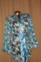 CITYGIRL XL Прозрачен секси син халат на цветя , снимка 1 - Нощници - 32950101