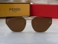 Fendi Дамски слънчеви очила осмоъгълни котка черни кафяви сини, снимка 6