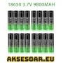 2 бр. нови бързо зареждащи се батерии 18650 с високо качество 9800 mah 3.7V 18650 Li-ion батерия за, снимка 15